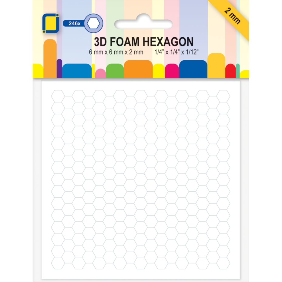 JEJE Produkt 3D Foam Hexagon 6x6x2mm (246pcs) (3.2892)