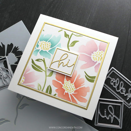 Concord & 9th KW Aubrey Blooms Stencil Pack (5 qty; 6 x 9)