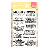 Waffle Flower Crafts Family Christmas Sentiments Stamp Set