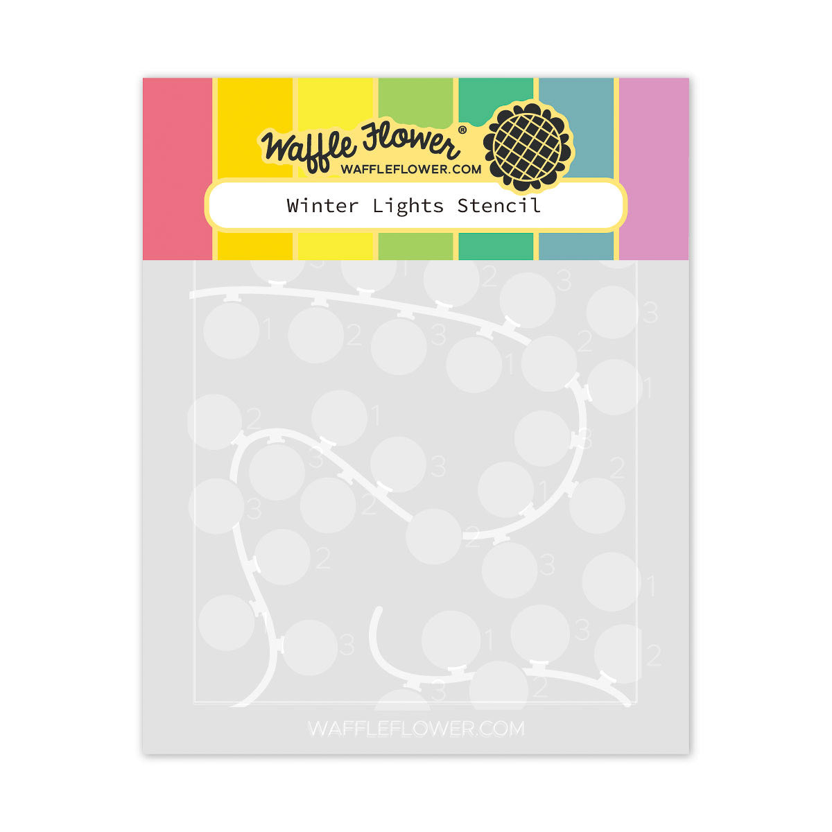 Waffle Flower Winter Lights Stencil - 421883