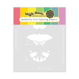 Waffle Flower Crafts Butterfly Trio Coloring Stencil