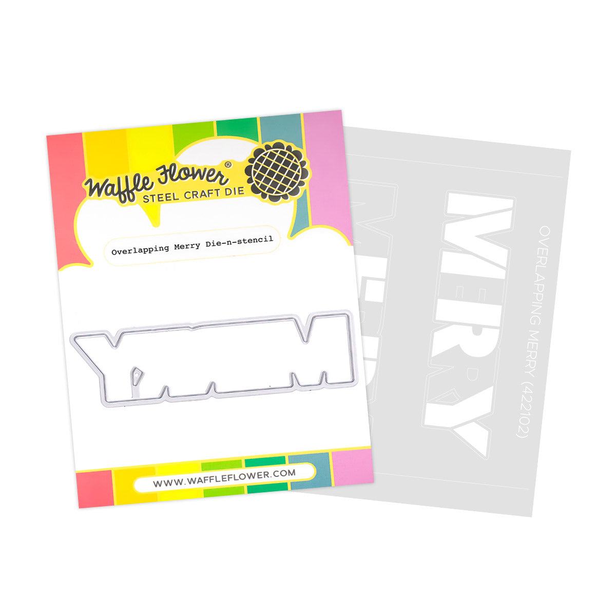 Waffle Flower Crafts Overlapping Merry Die-n-stencil