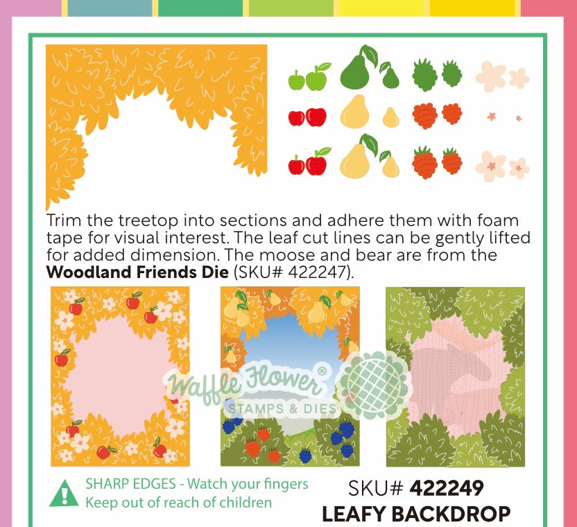 Waffle Flower Leafy Backdrop Die - 422249