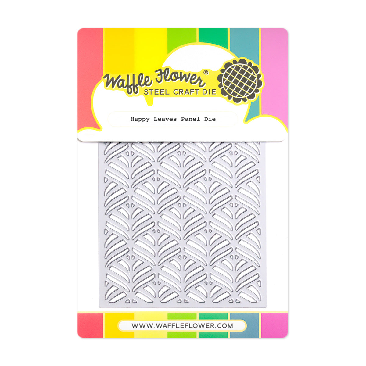 Waffle Flower Craft Happy Leaves Panel Die