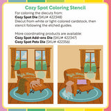 Waffle Flower Craft Cozy Spot Coloring Stencil