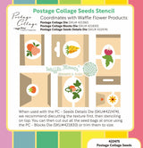 Waffle Flower Craft Postage Collage Seeds Stencil