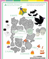 Waffle Flower Postage Collage Spooktacular Icons Die - 422480