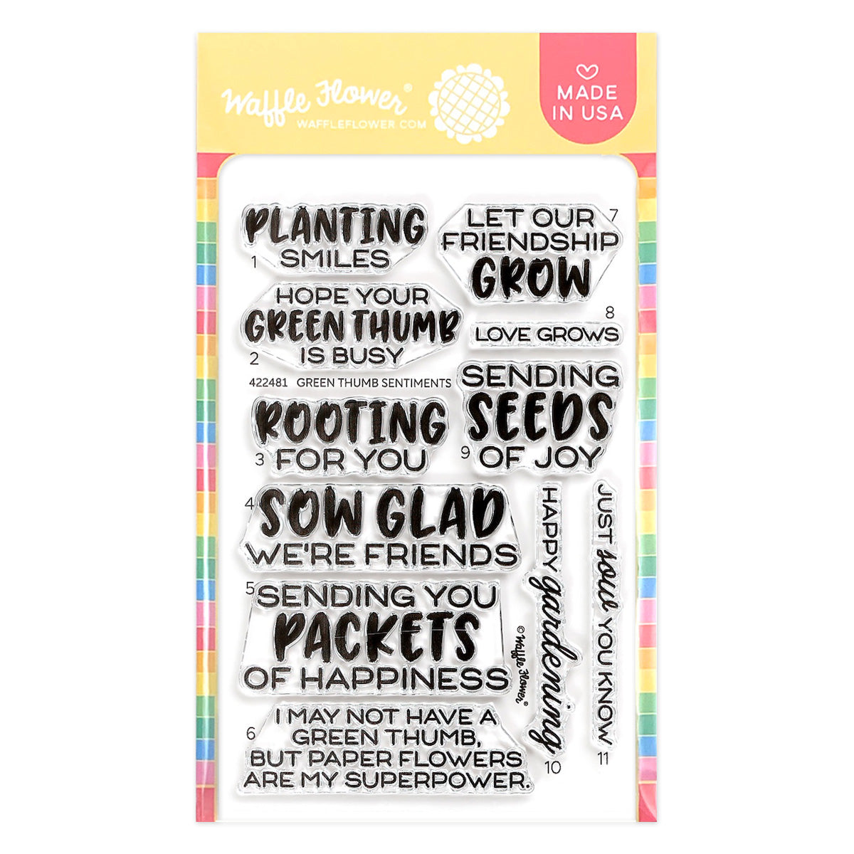 Waffle Flower Craft Green Thumb Sentiments Combo
