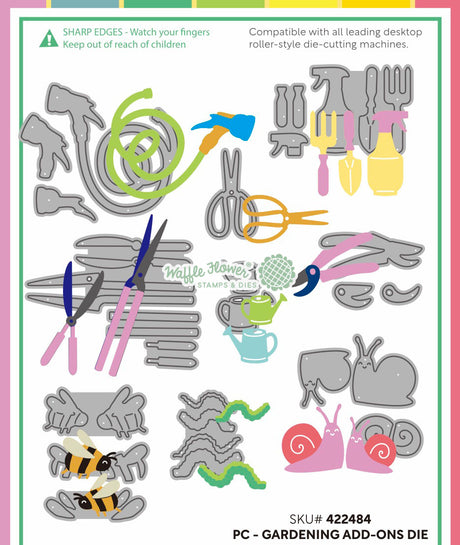 Waffle Flower Craft Postage Collage Gardening Add-ons Die