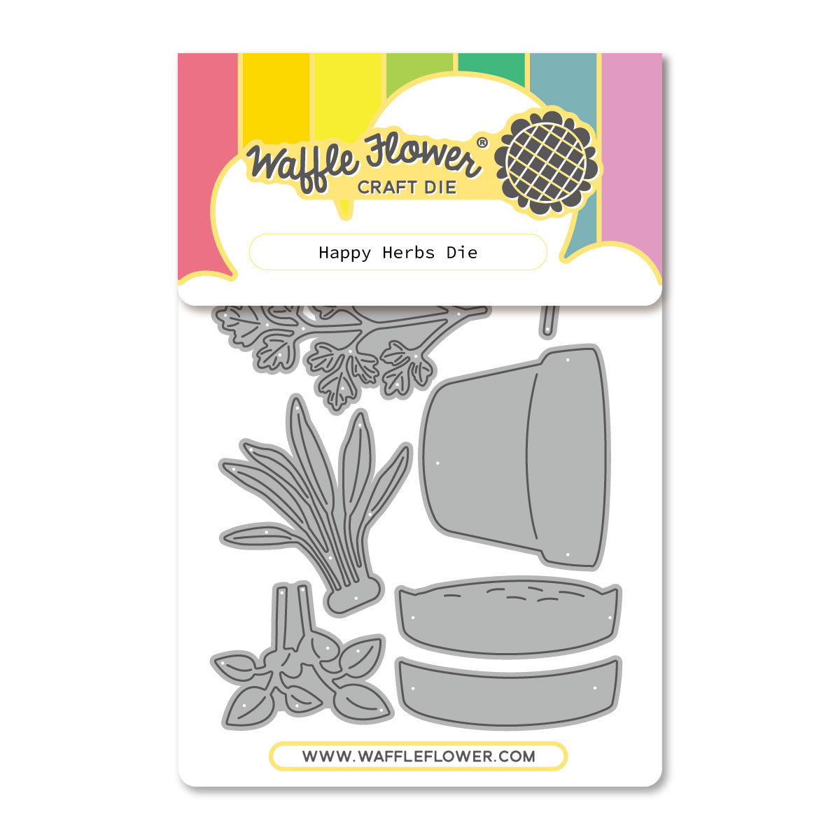 Waffle Flower Craft Happy Herbs Die