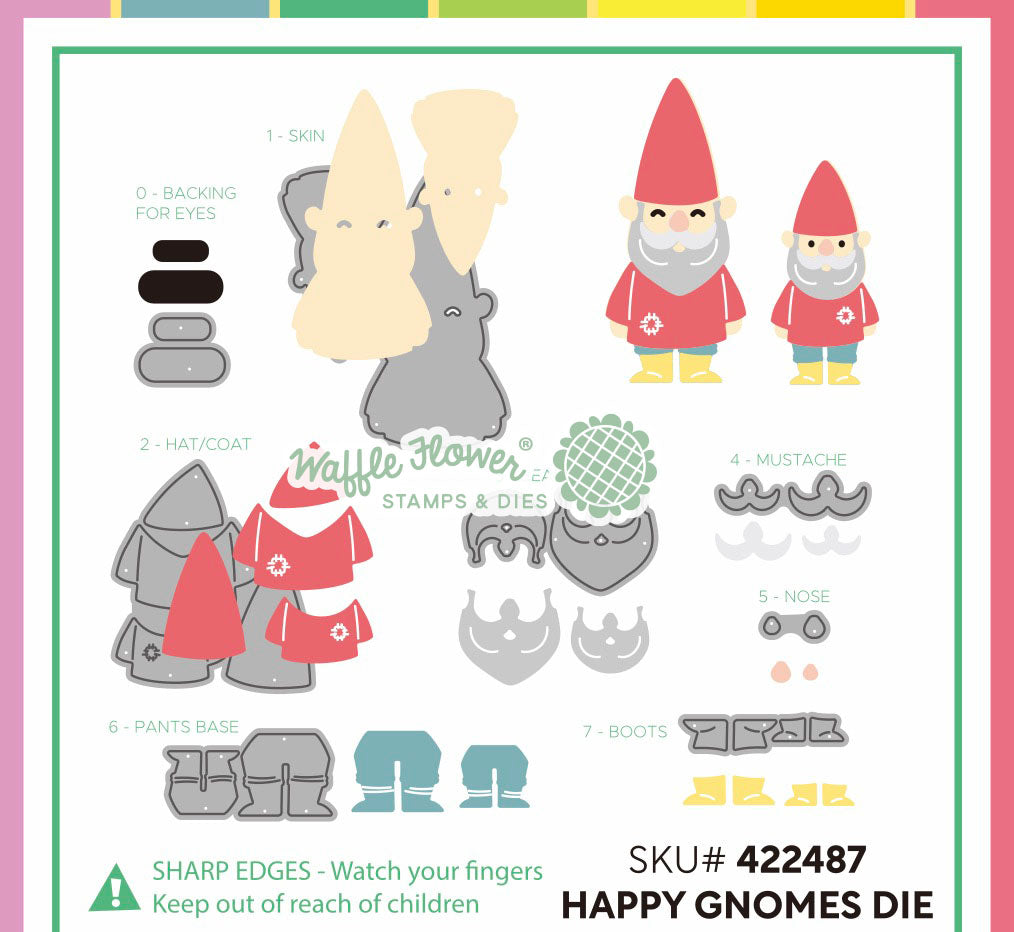 Waffle Flower Craft Happy Gnomes Die