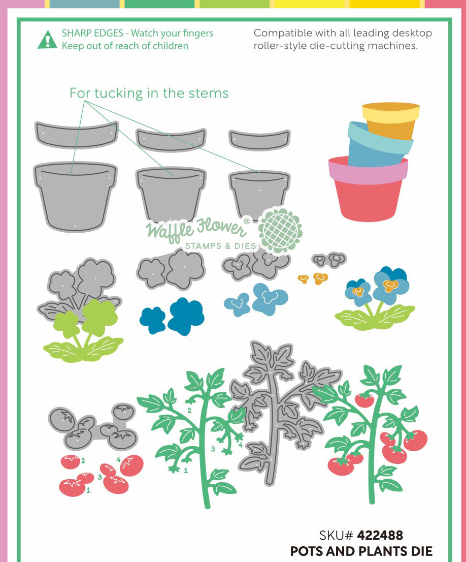 Waffle Flower Craft Pots and Plants Die
