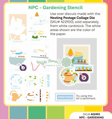 Waffle Flower Craft NPC - Gardening Stencil