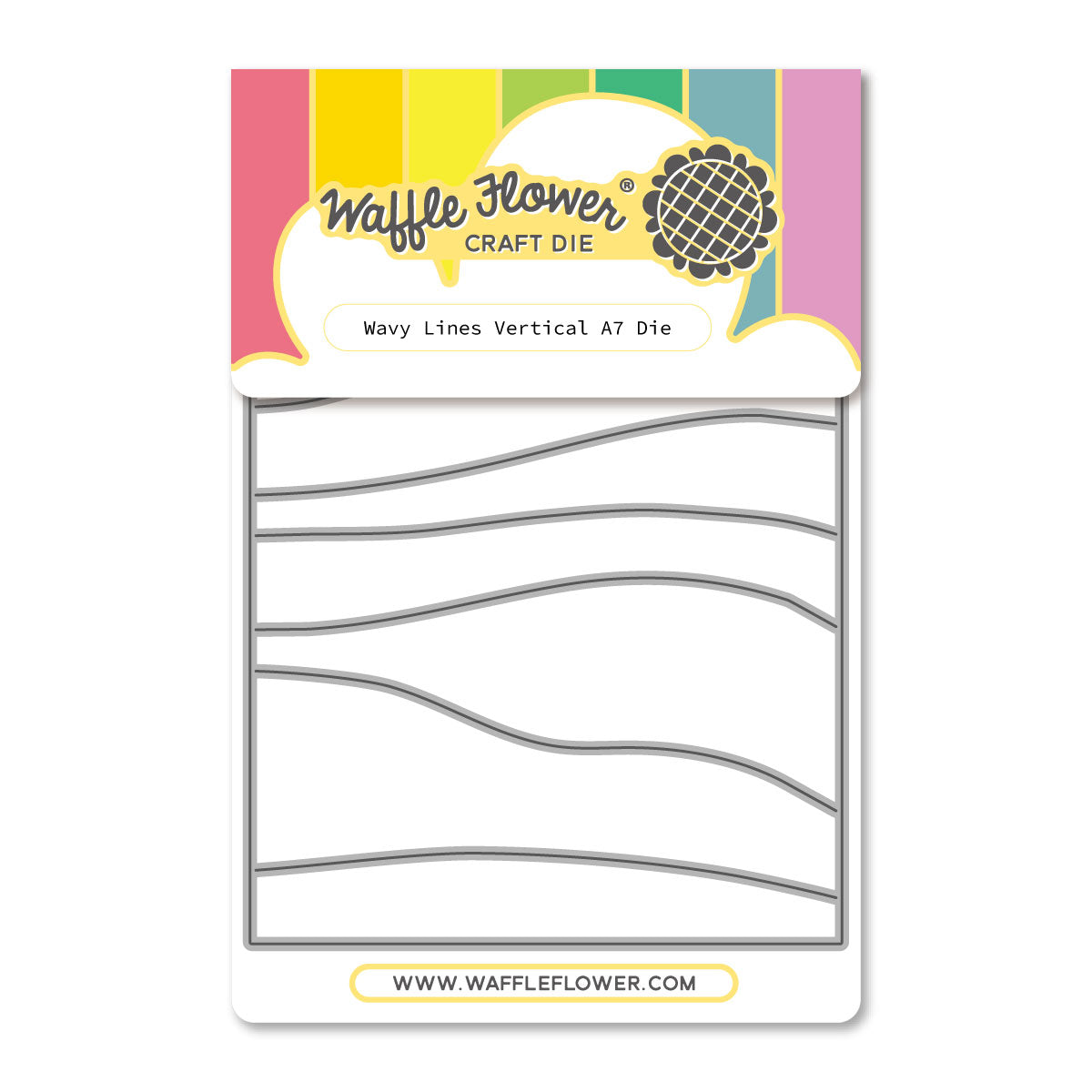 Waffle Flower Wavy Lines Vertical A7 Die - 422546