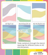 Waffle Flower Wave Stencil for A2 A6 A7 - 422549