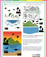 Waffle Flower Lake Scene Die-n-stencil - 422557
