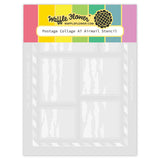 Waffle Flower Postage Collage A7 Airmail Stencil - 422564