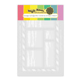 Waffle Flower Postage Collage Mini Slimline Airmail Stencil - 422566