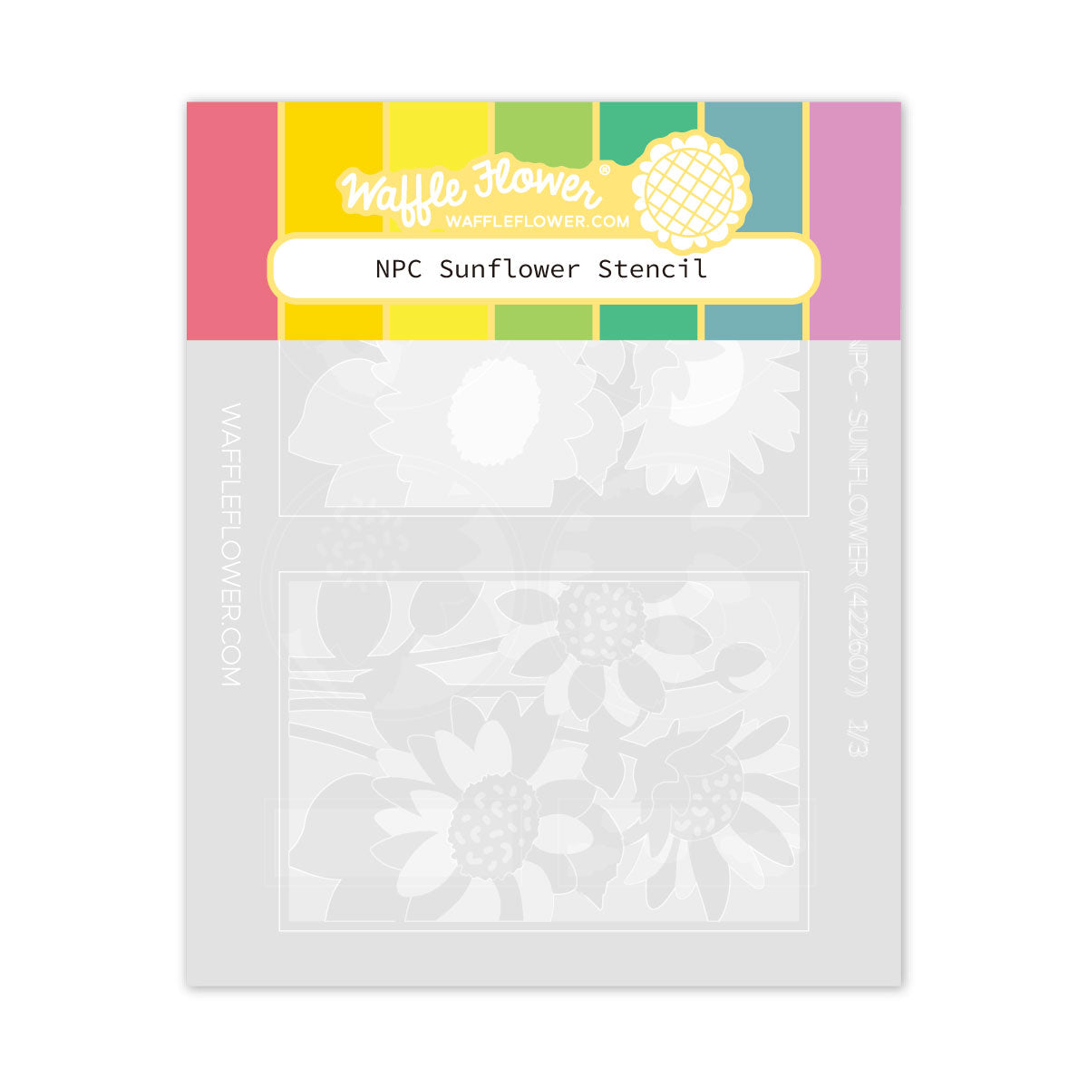 Waffle Flower NPC Sunflower Stencil - 422607
