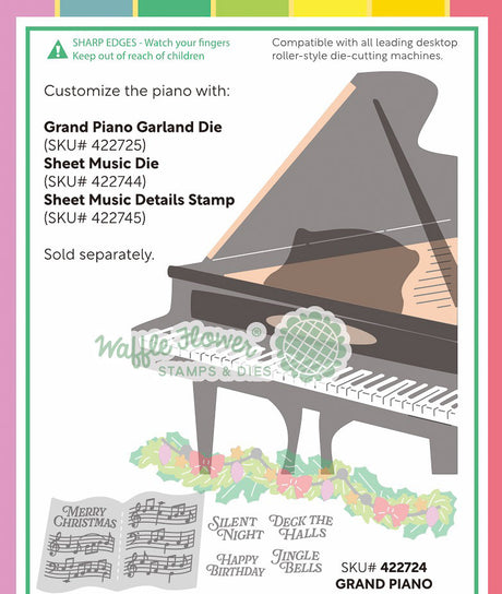 Waffle Flower Grand Piano Die - 422724