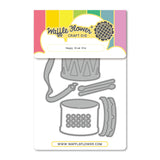 Waffle Flower Happy Drum Die - 422730