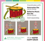 Waffle Flower Happy Drum Die - 422730