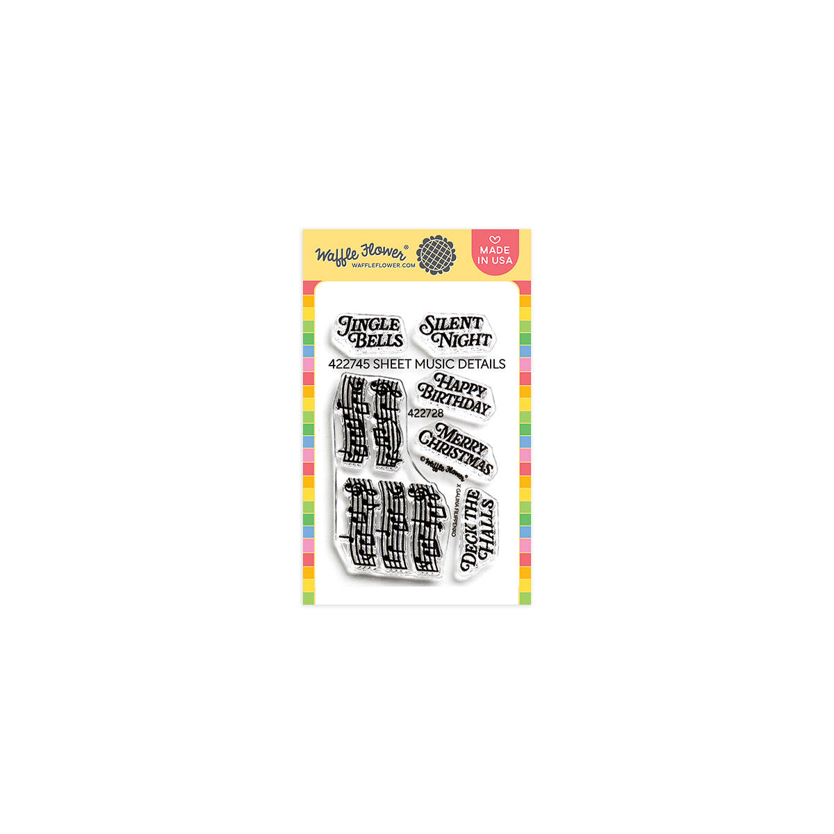 Waffle Flower Sheet Music Details Stamp Set - 422745
