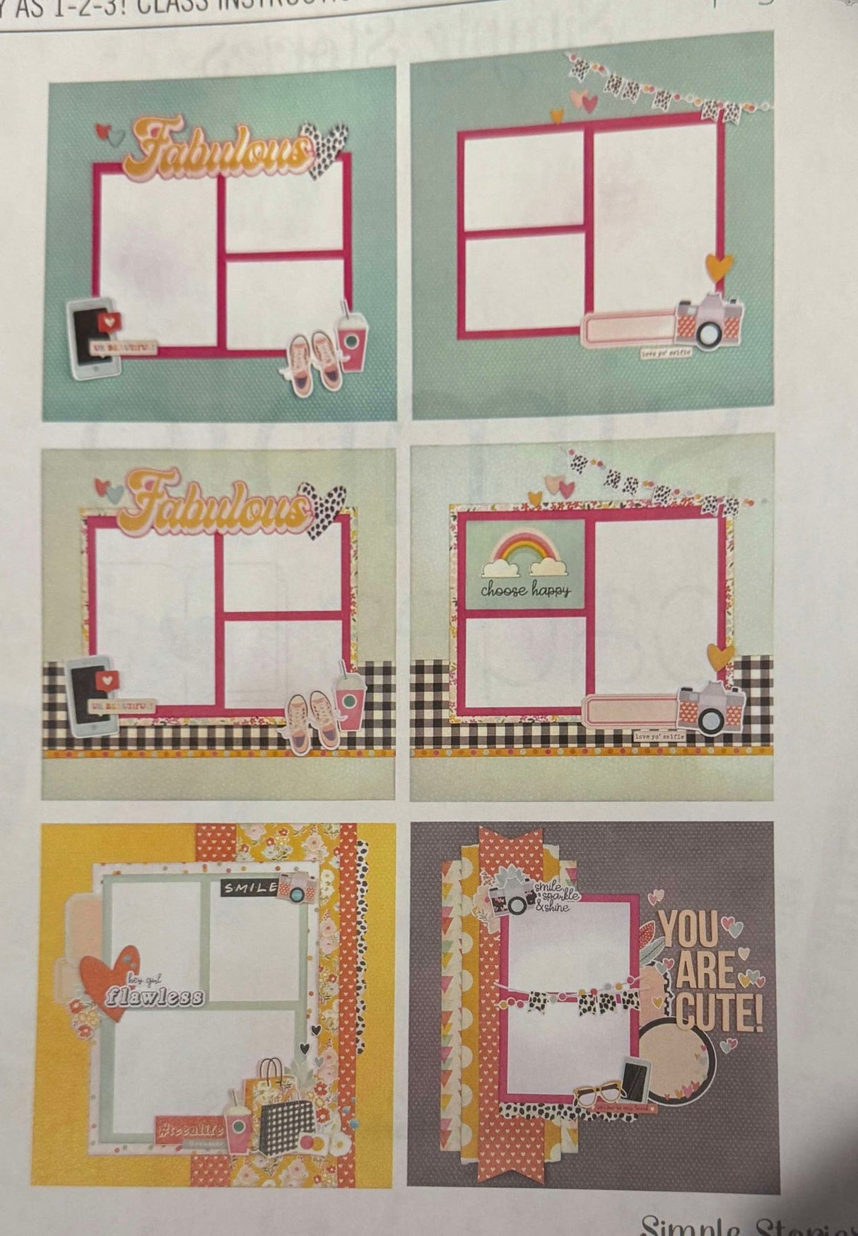 Simple Stories Easy As 1-2-3 Layout class