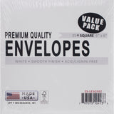 Leader Envelopes 6"X6" 25/Pkg White