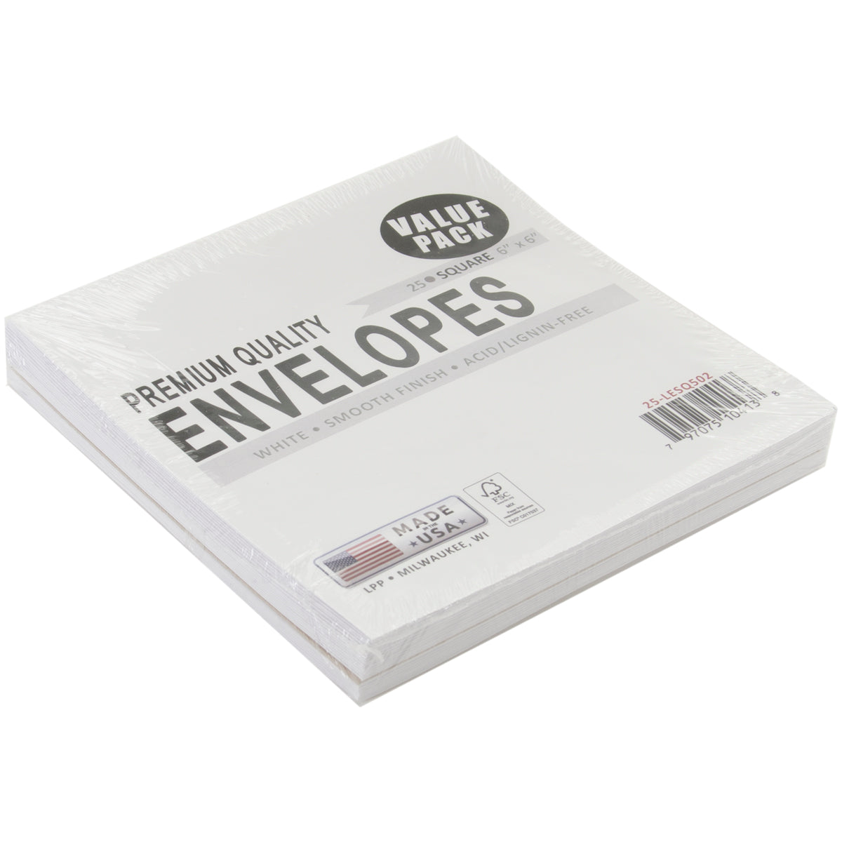 Leader Envelopes 6"X6" 25/Pkg White