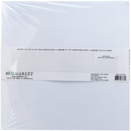 49 & Market Foundations 12x12 Album - White - FA-36695
