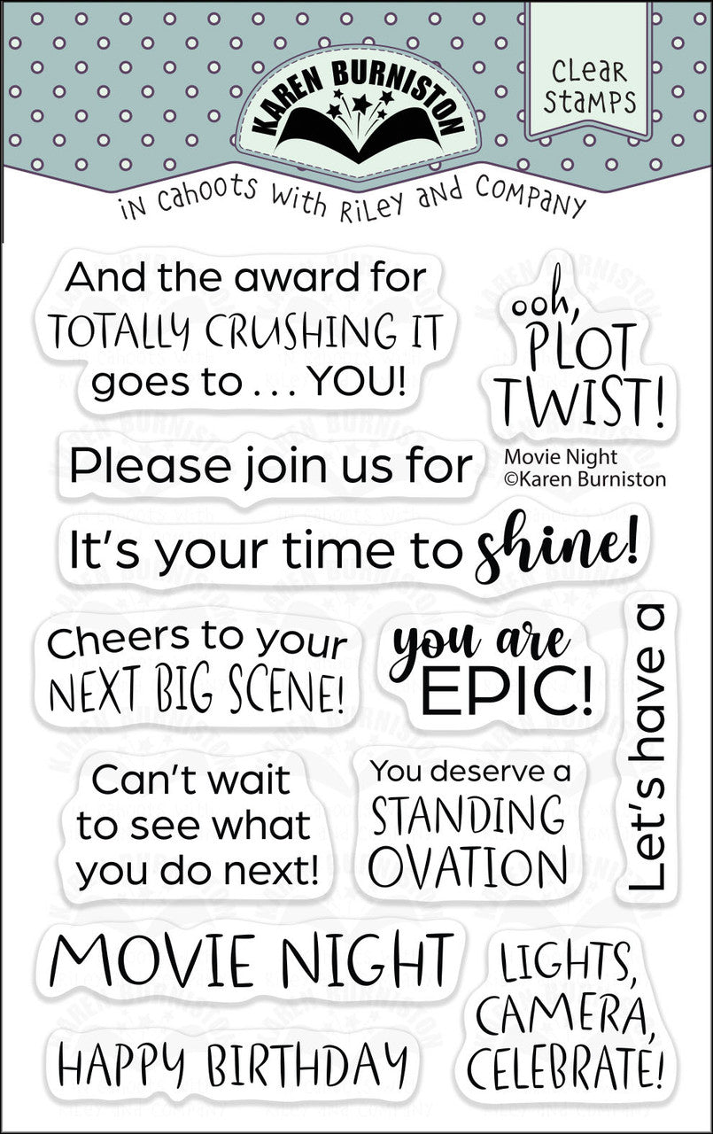 Karen Burniston CS019 - Movie Night Greetings