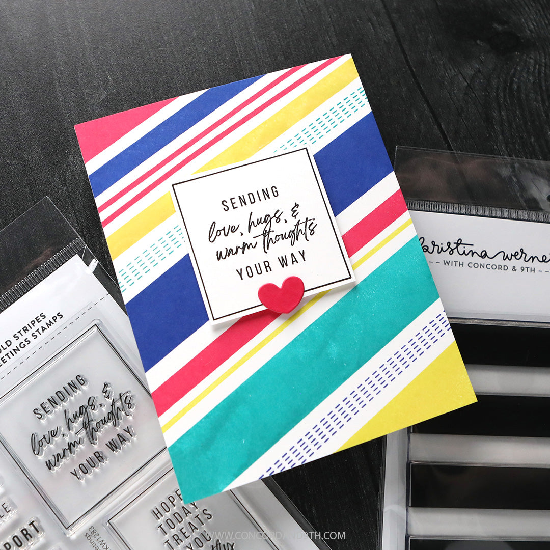 Concord & 9th KW Bold Stripes Greetings Stamps (6 x 8)