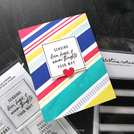 Concord & 9th KW Bold Stripes Greetings Stamps (6 x 8)