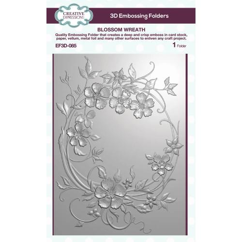 Creative Expressions Blossom Wreath 3D Embossing Folder (EF3D-085)