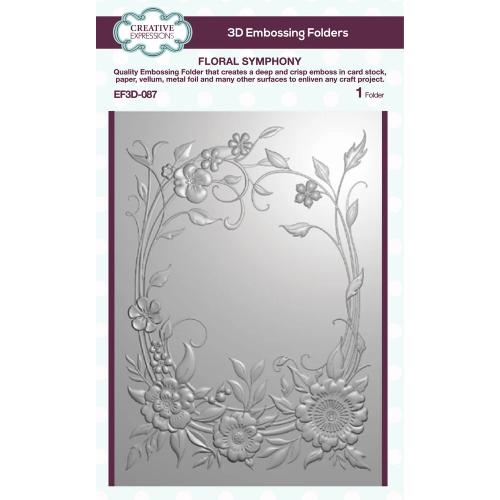 Creative Expressions Floral Symphony 3D Embossing Folder (EF3D-087)