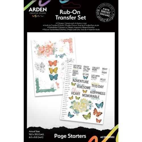 Arden Creative Studio Page Starters Rub-On Transfer Set