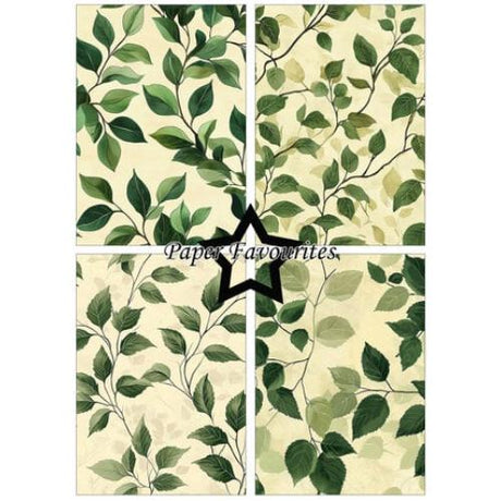 Paper Favourites Green Leaves A5 Paper Pad (PFA175)