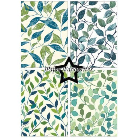 Paper Favourites Vintage Green Leaves A5 Paper Pad (PFA176)