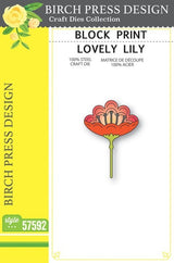 Birch Press Design Block Print Lovely Lily