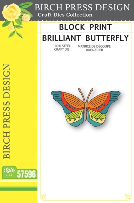 Birch Press Design Block Print Brilliant Butterfly