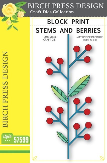 Birch Press Design Block Print Stems and Berries