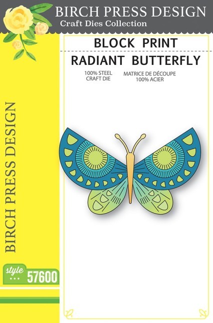 Birch Press Design Block Print Radiant Butterfly