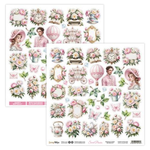 ScrapBoys Sweet Peonies 12x12 Inch Paper Pad (SB-SWPE-08)