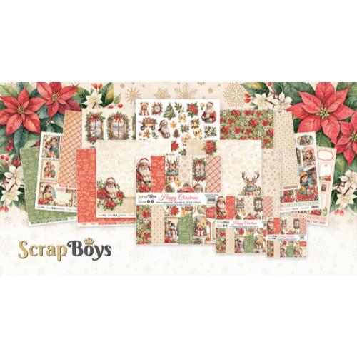 ScrapBoys Happy Christmas 12x12 Inch Paper Pad (SB-HACH-08)