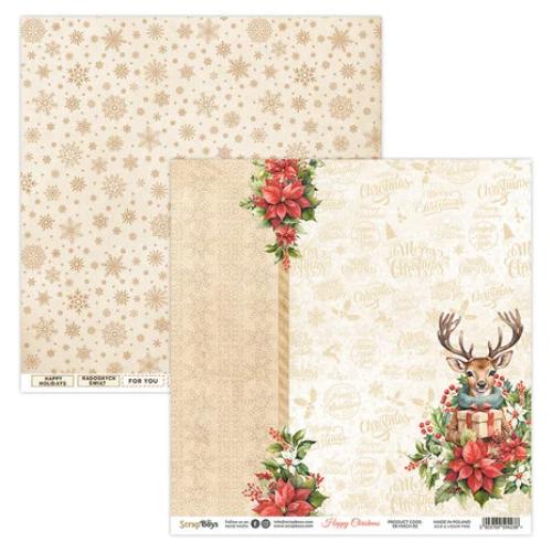 ScrapBoys Happy Christmas 12x12 Inch Paper Pad (SB-HACH-08)