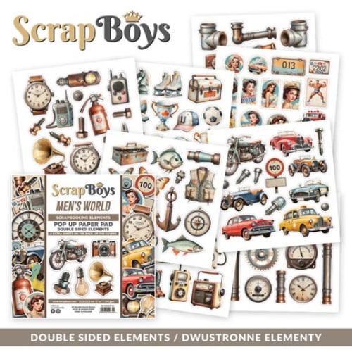 ScrapBoys Men's World 6x6 Inch Pop Up Paper Pad (SB-MEWO-01)