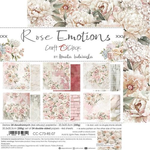 Craft O'Clock Rose Emotions 8x8 Inch Medium Papers Set (CC-C73-RE-09)