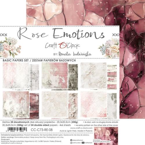 Craft O'Clock Rose Emotions 8x8 Inch Medium Papers Set (CC-C73-RE-09)