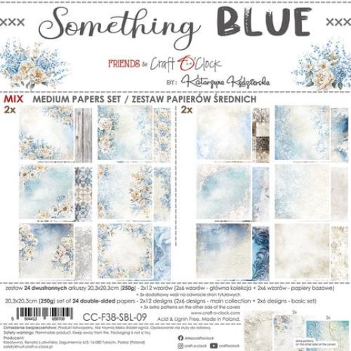 Craft O'Clock Something Blue 8x8 Inch Medium Papers Set (CC-F38-SBL-09)